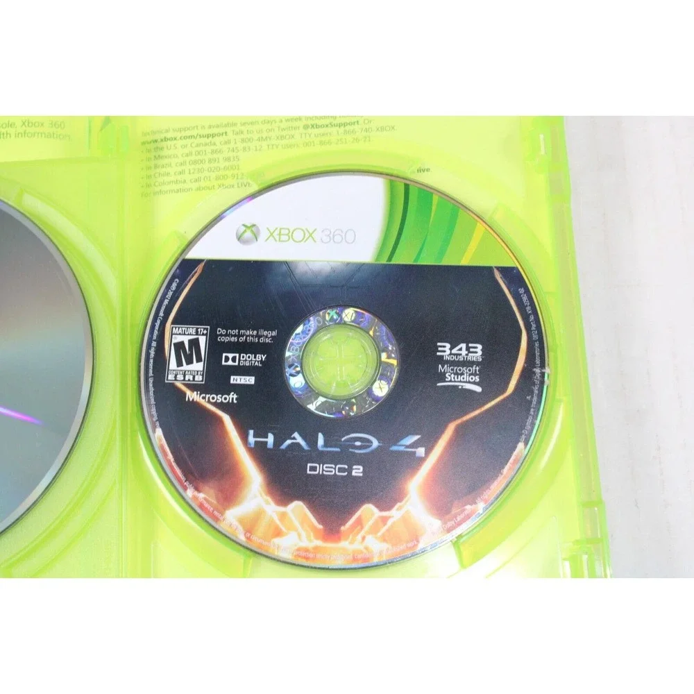 Halo 4 (Microsoft Xbox 360, 2012) authentic, both discs included, tested